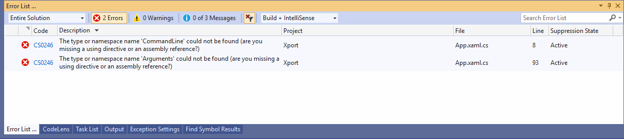 There were build errors visual studio что делать